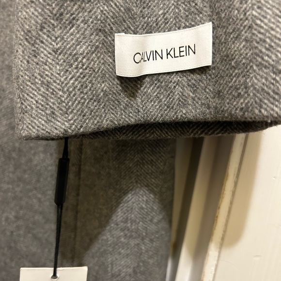 NWT Women’s Calvin Klein Classic Gray Wool Blend Knee Length Coat, Sz XXL - Picture 5 of 12